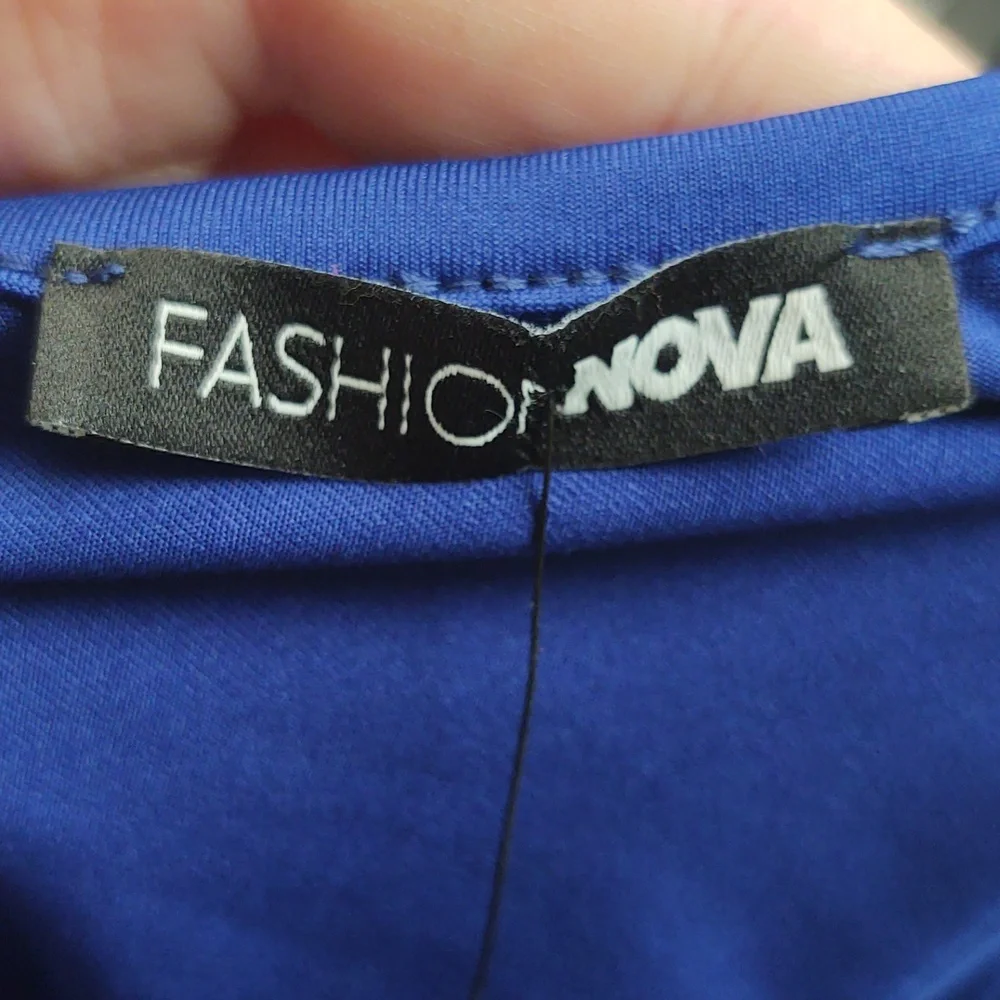 NWT Fashion Nova Blue Women's Bodysuit Size S